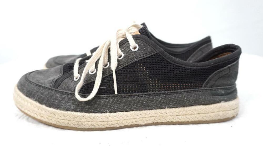 CLARKS AZELLA PROSPER USED 9 BLUE CANVAS/MESH FLATS/ESPADRILLE SNEAKERS
